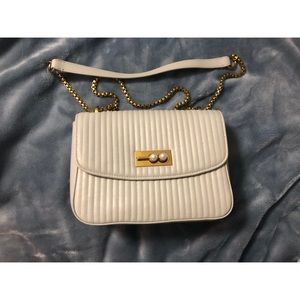 Grey Quilted Crossbody Purse